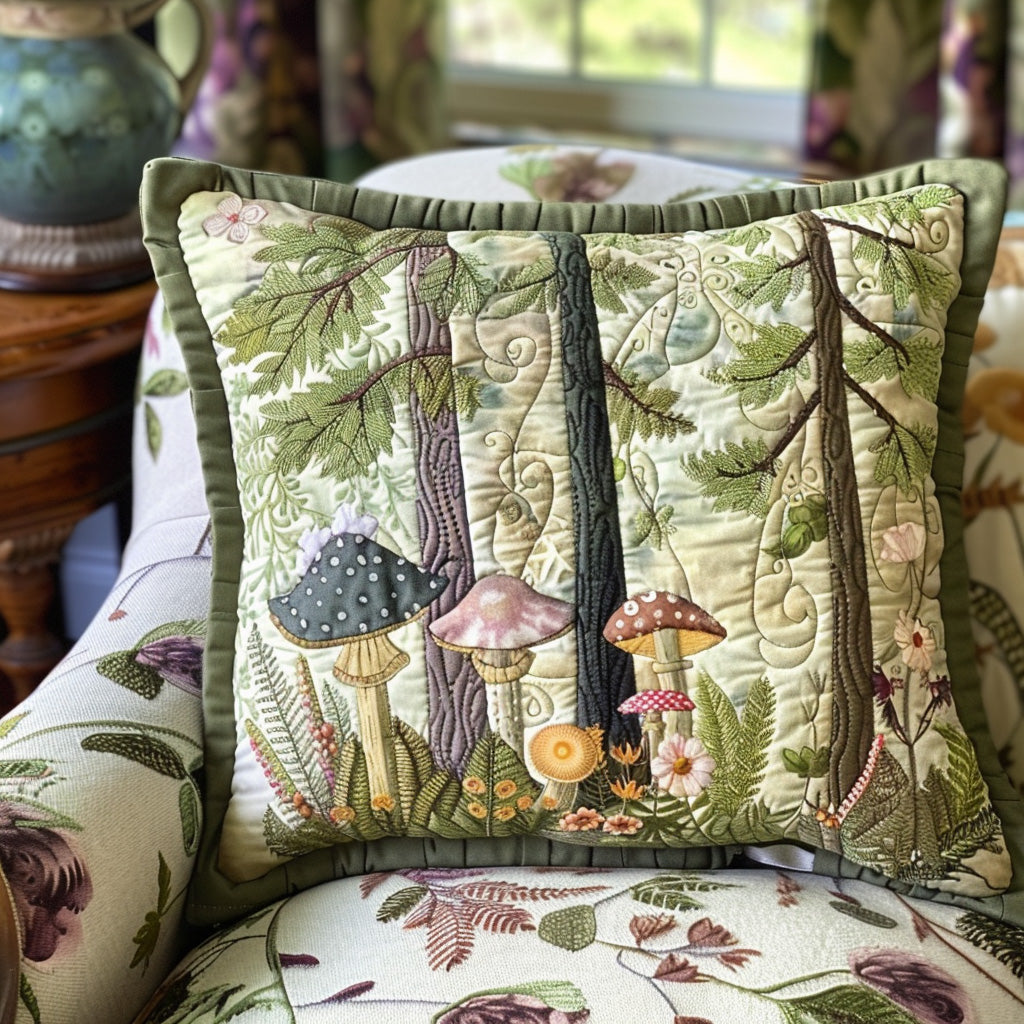 Moss Trail Quilted Pillow Case Nice Pillow Covers Unique Gifts For Nature Lovers