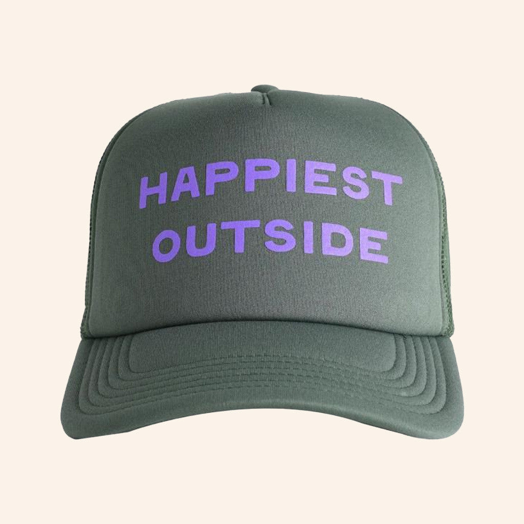 Mossportangeles Merch Happiest Outside Recycled Trucker Hat Present For Dad Mossportangeles Merch Happiest Outside Recycled Trucker Hat Present For Dad