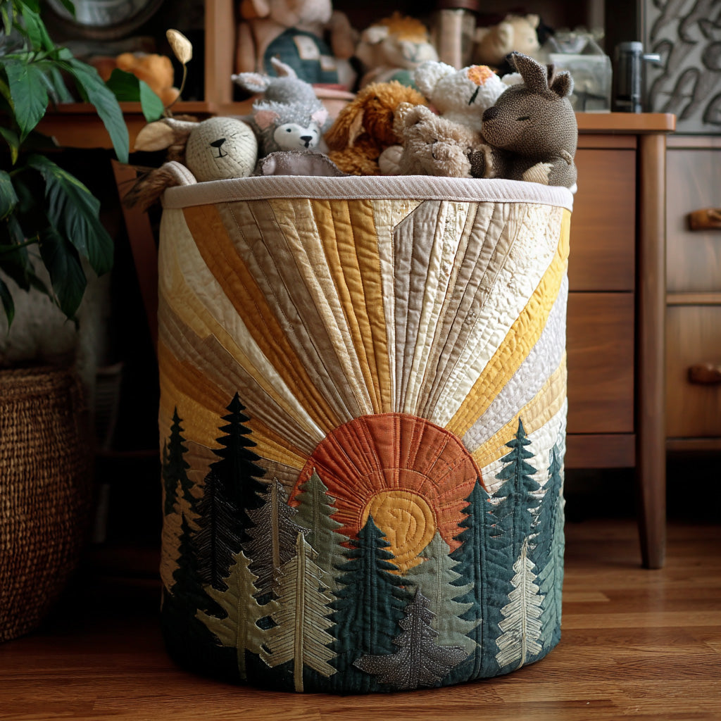 Mossy Ridge Quilted Laundry Basket Ideal Gift For Mom