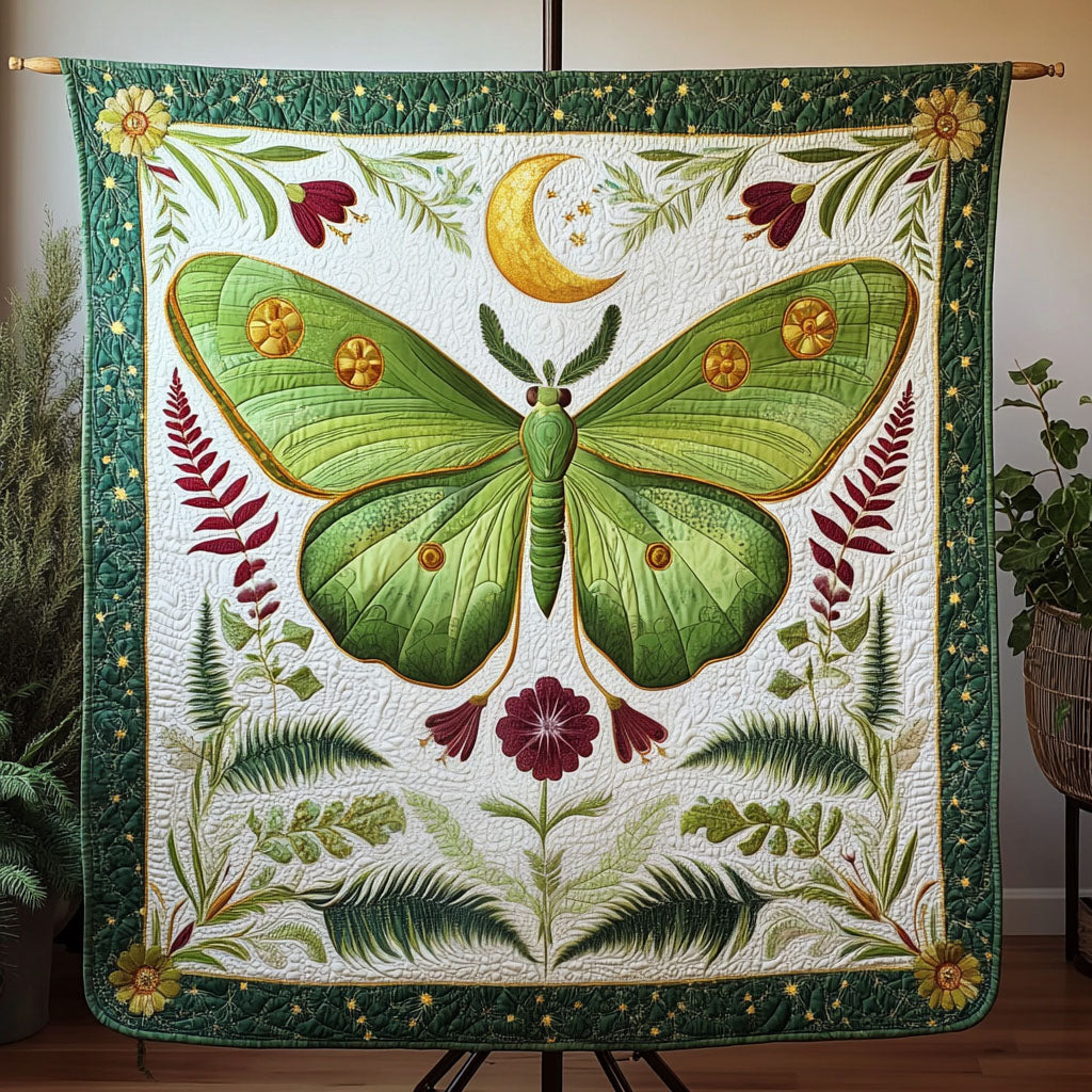 Moth Embrace Quilted Blanket Best Couch Throw Blanket Best Butterfly Gifts