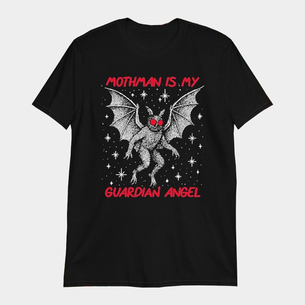 Moth Man Is My Guardian Angel T-Shirt Funny Cryptids Shirts Gifts For Brother