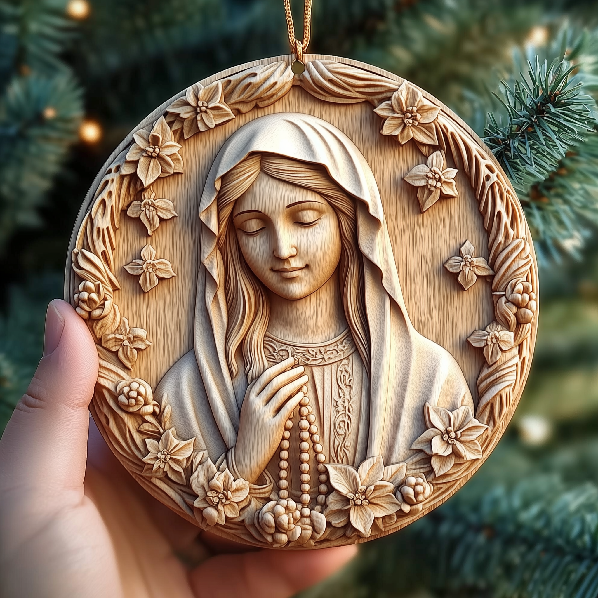 Mother Mary Acrylic Ornament Christmas Ornament Decoration