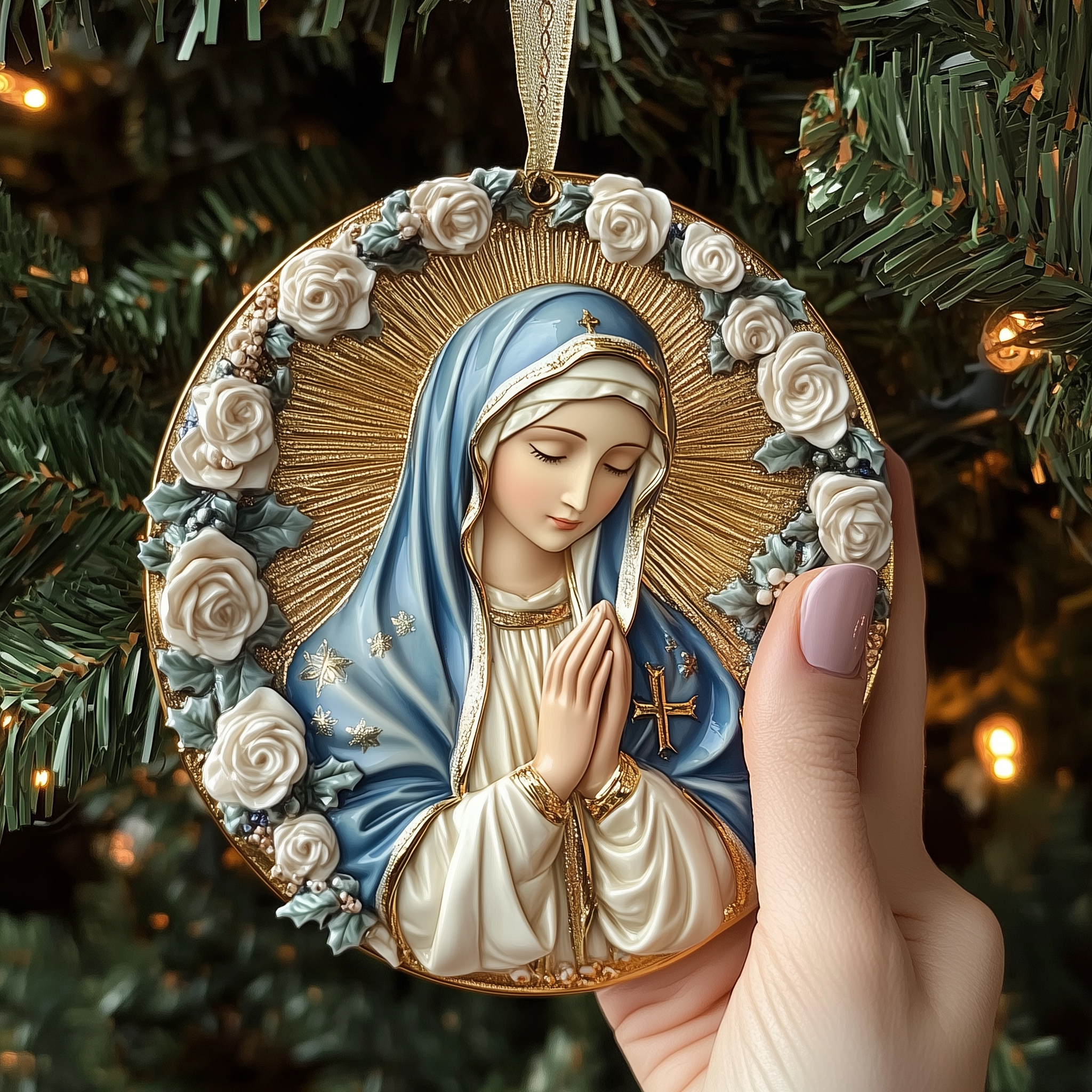 Mother Mary Acrylic Ornament Christmas Ornament for Grandma