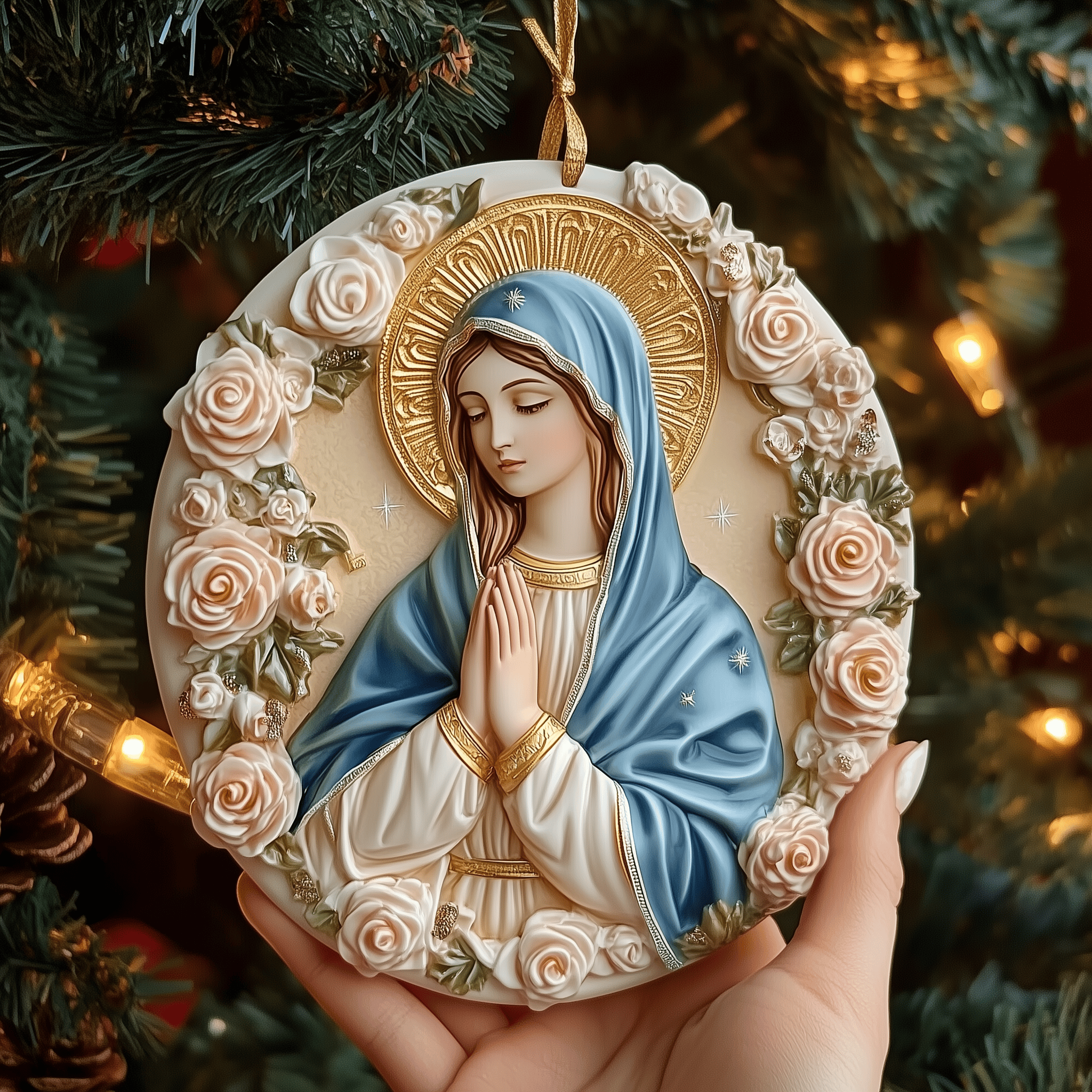 Mother Mary Mica Ornament Create New Traditions with Ornaments for the Whole Family