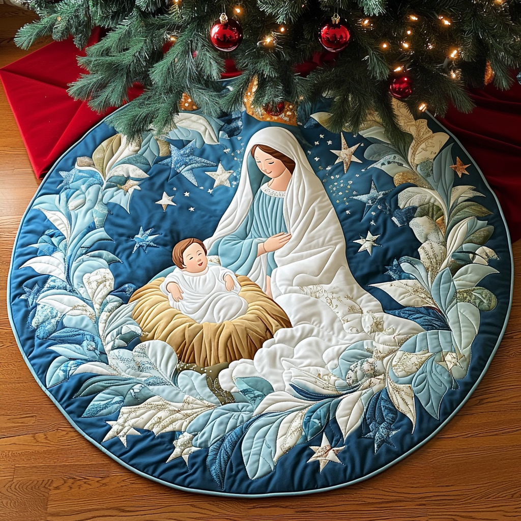 Mother Mary Quilted Round Mat Entryway Ideas Sentimental Christmas Gifts For Boyfriend