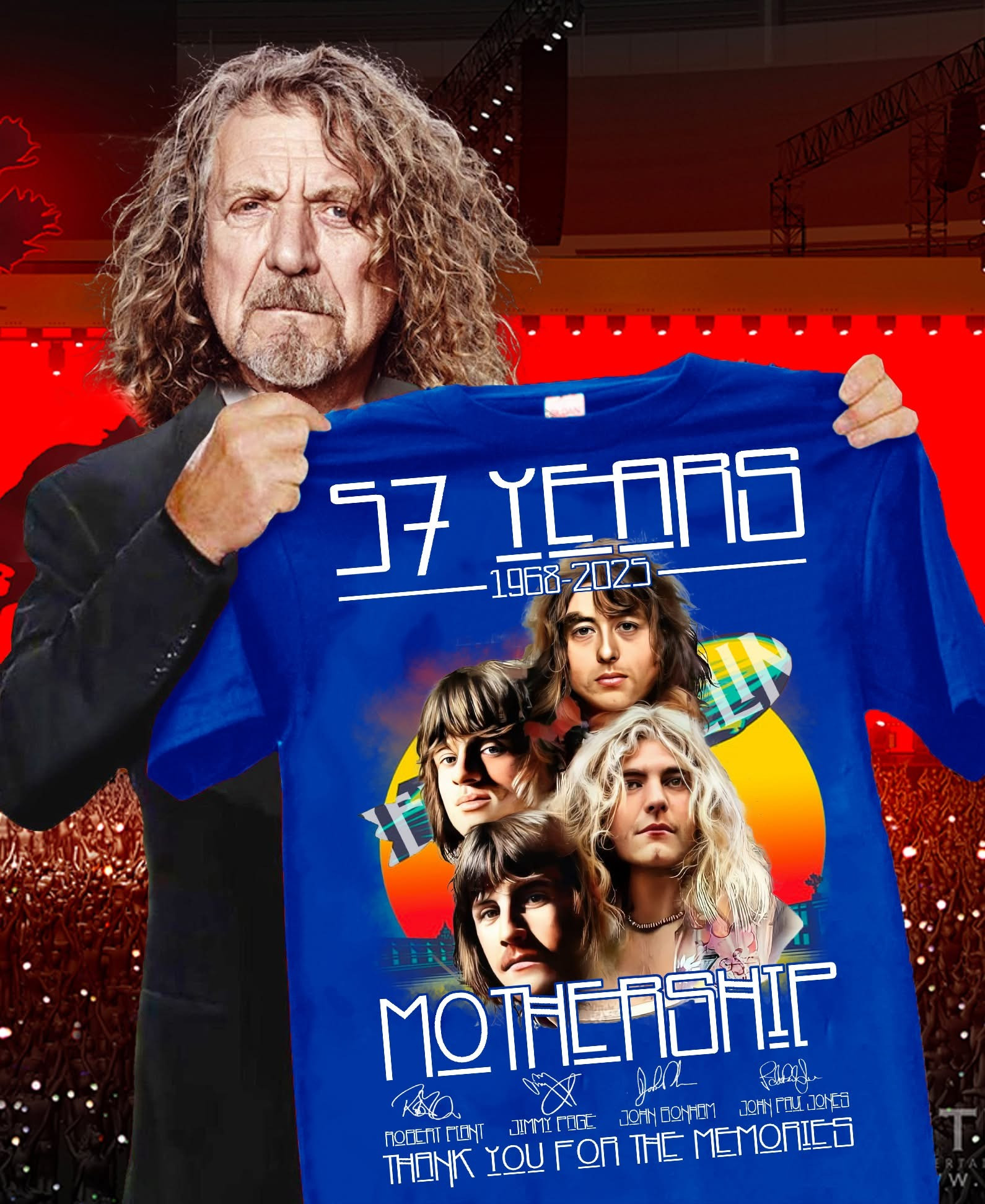 Mothership 57 Years 1968-2025 T-Shirt Mothership Merch Best Gift Ideas For Fans