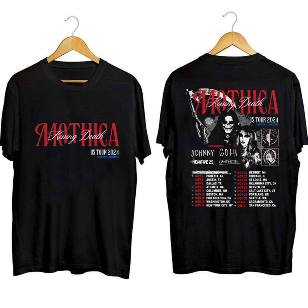 Mothica Kissing Death Tour Shirt Mothica Merch Birthday Gifts For Wife