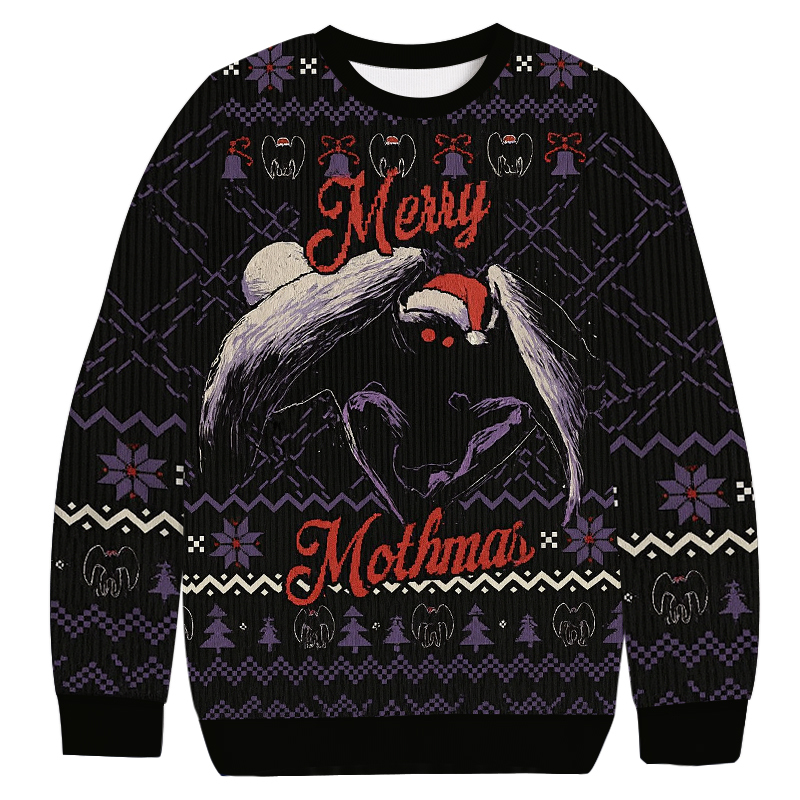 Mothman Funny Monster Jumper Christmas Ugly Sweatshirt Christmas Party Novelty Sweater Gift Ideas Mothman Funny Monster Jumper Christmas Ugly Sweatshirt Christmas Party Novelty Sweater Gift Ideas