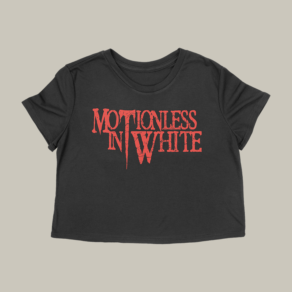 Motionless In White Logo Crop Top Metalcore Music Band Tee Motionless In White Lover Present