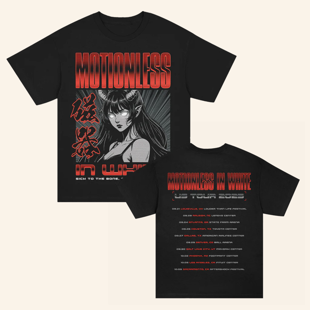 Motionless In White Merch Fall 2025 Tour Dates T-Shirt Gifts For Sister Motionless In White Merch Fall 2025 Tour Dates T-Shirt Gifts For Sister