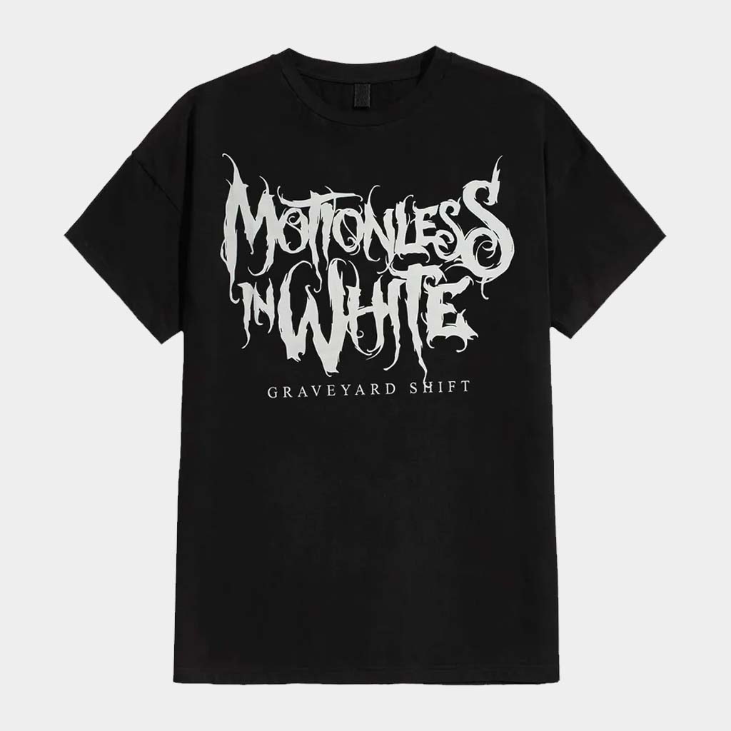 Motionless In White Merch Graveyard Shift Logo T-Shirt Motionless In White Shirt Gifts For Him