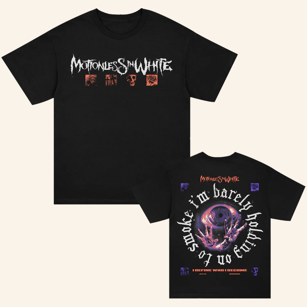 Motionless In White Merch Holding On To Smoke T-Shirt Motionless In White Shirt Fans Gifts