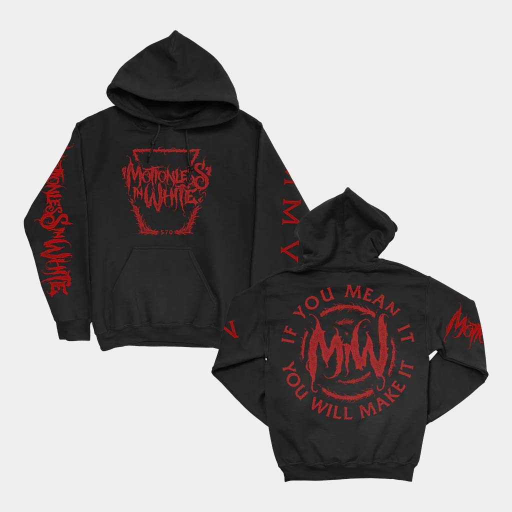 Motionless In White Merch Keystone Hoodie If You Mean It You Will Make It MIW Hoodie Fans Gifts