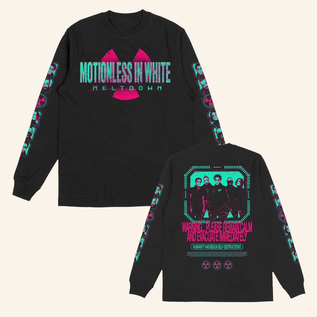 Motionless In White Merch Meltdown Long Sleeve T-Shirt Motionless In White Shirt Gifts