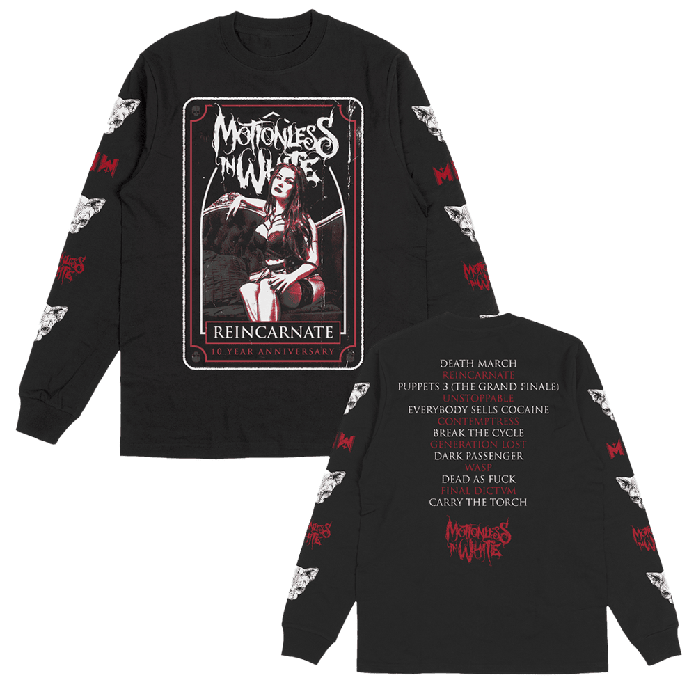 Motionless In White Merch Motionless In White The Queen Reincarnate 10 Year Anniversary Sweatshirt Motionless In White Merch Motionless In White The Queen Reincarnate 10 Year Anniversary Sweatshirt