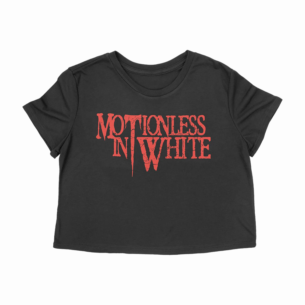 Motionless In White Merch OG Logo Crop Top Gift Ideas For Her