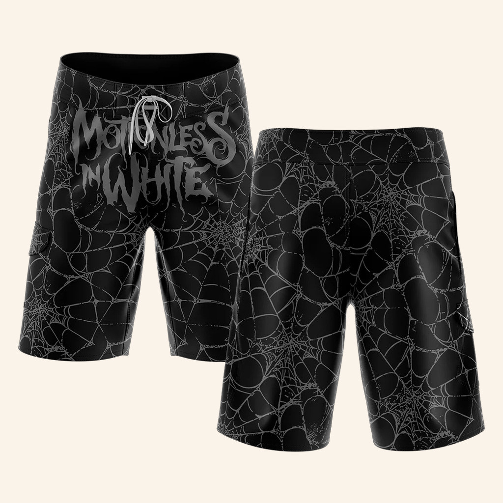 Motionless In White Merch Spiderweb Shorts Gift Ideas For Brother Motionless In White Merch Spiderweb Shorts Gift Ideas For Brother