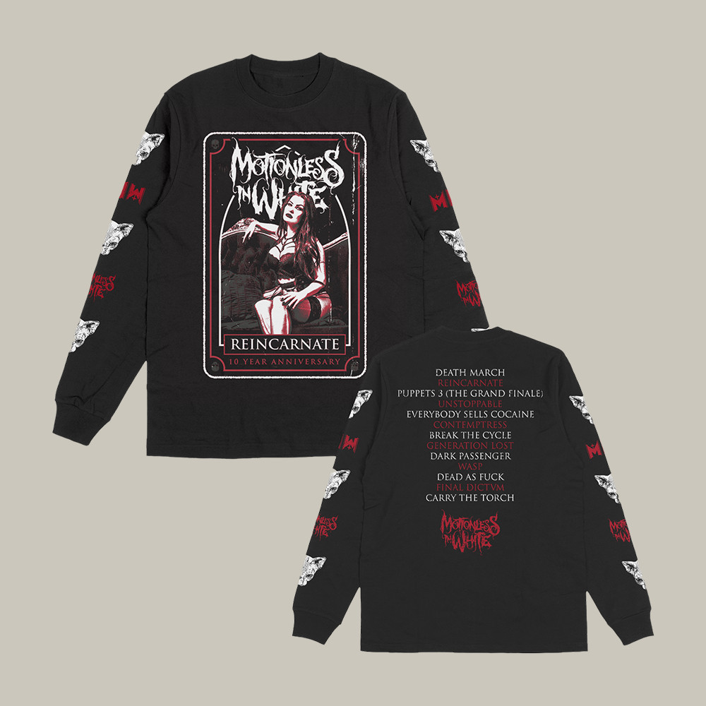 Motionless In White Merch The Queen Long Sleeve Shirt Metalcore Music Apparel Fan Gift