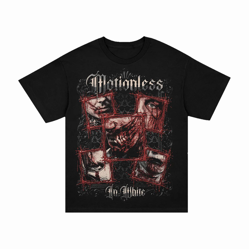Motionless In White Merch Torn By Time Collage T-Shirt Horror Aesthetic Christmas Gift
