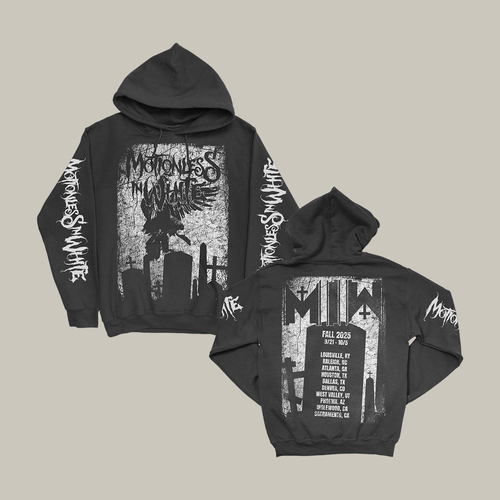 Motionless In White Merch Vulture Fall Tour Hoodie Metalcore Music Apparel Fan Gift