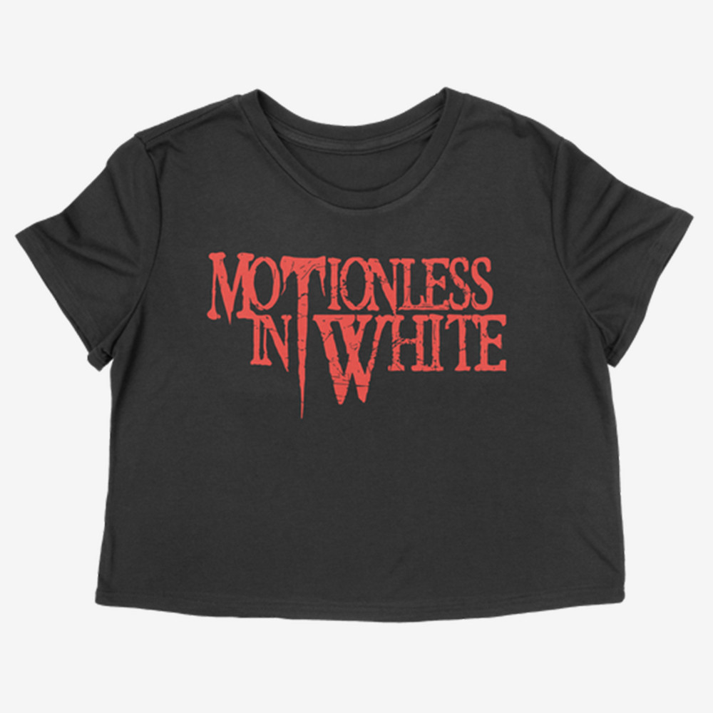 Motionless In White Throw Black Logo Crop Top Motionless In White Merch Gift For Her