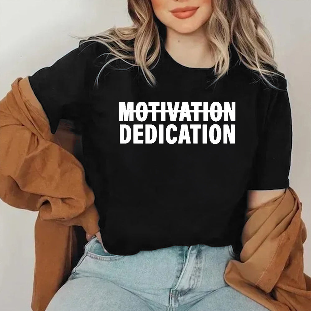 Motivation Dedication T-Shirt Gym Workout Motivation Clothing For Men Gifts