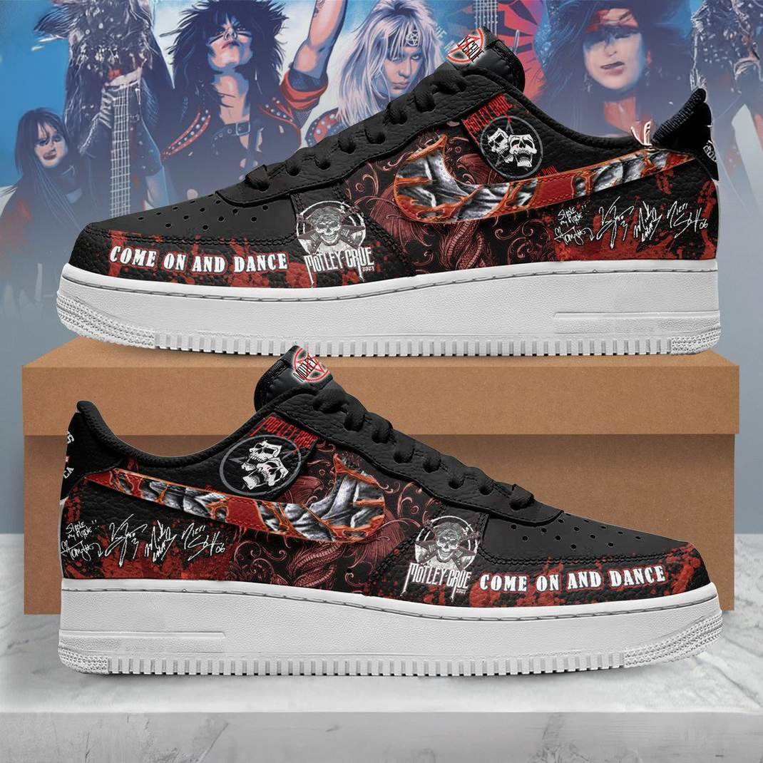 Motley Crue Come On And Dance Special Air Force 1 Sneaker Gifts For Wife