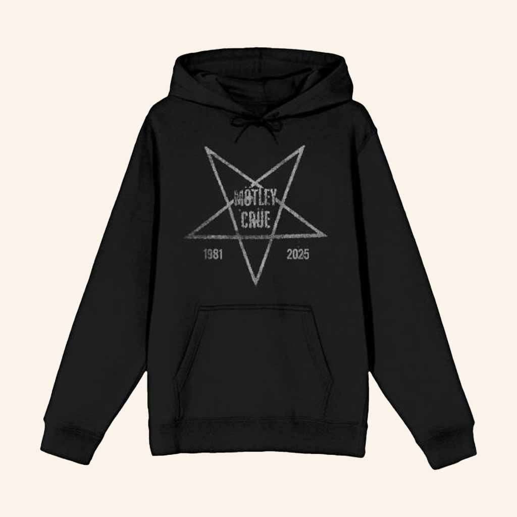 Motley Crue Merch Pentagram 2025 Black Hoodie Gifts For Music Enthusiasts Motley Crue Merch Pentagram 2025 Black Hoodie Gifts For Music Enthusiasts