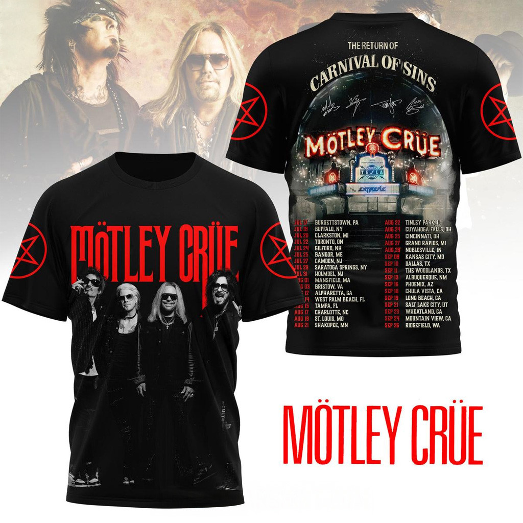 Motley Crue The Return Of Carnival Of Sins T-Shirt Motley Crue Merch Gift For Band Fans