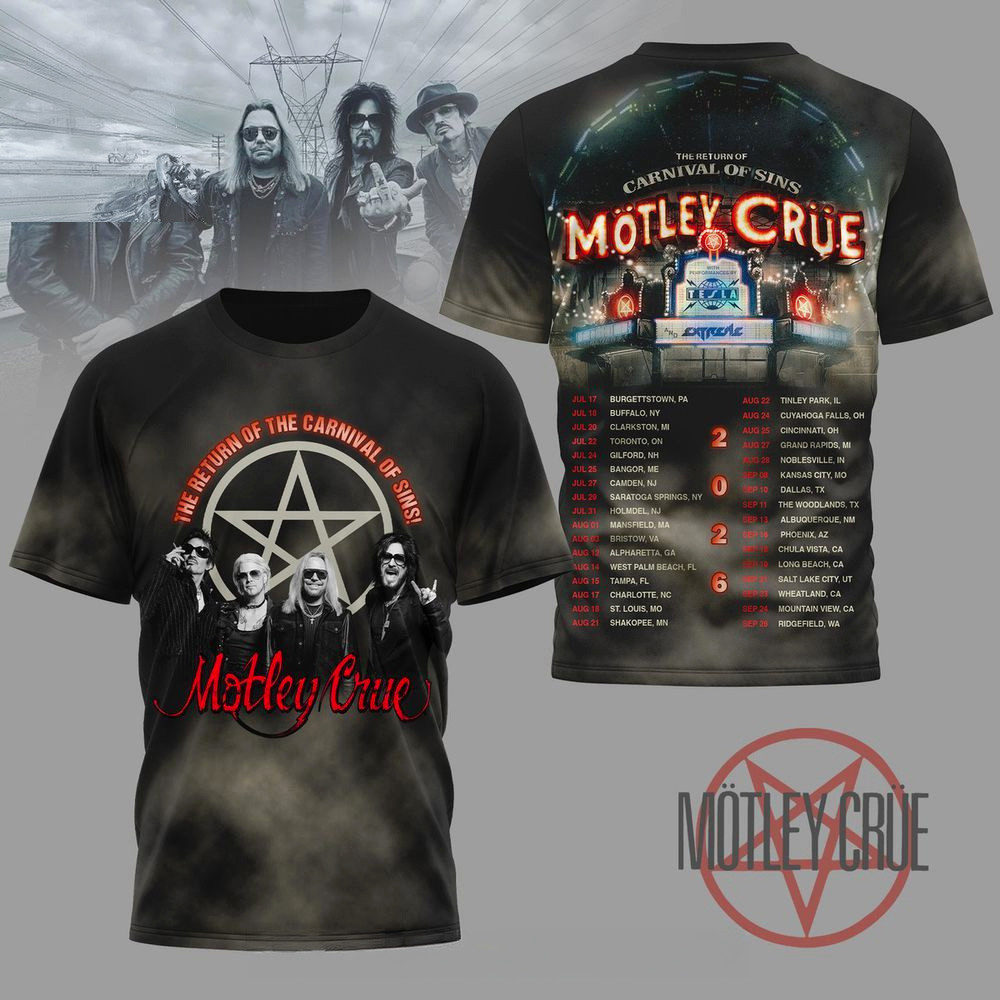 Motley Crue The Return Of The Carnival Of Sins T-Shirt Motley Crue Merch Gifts For Fans