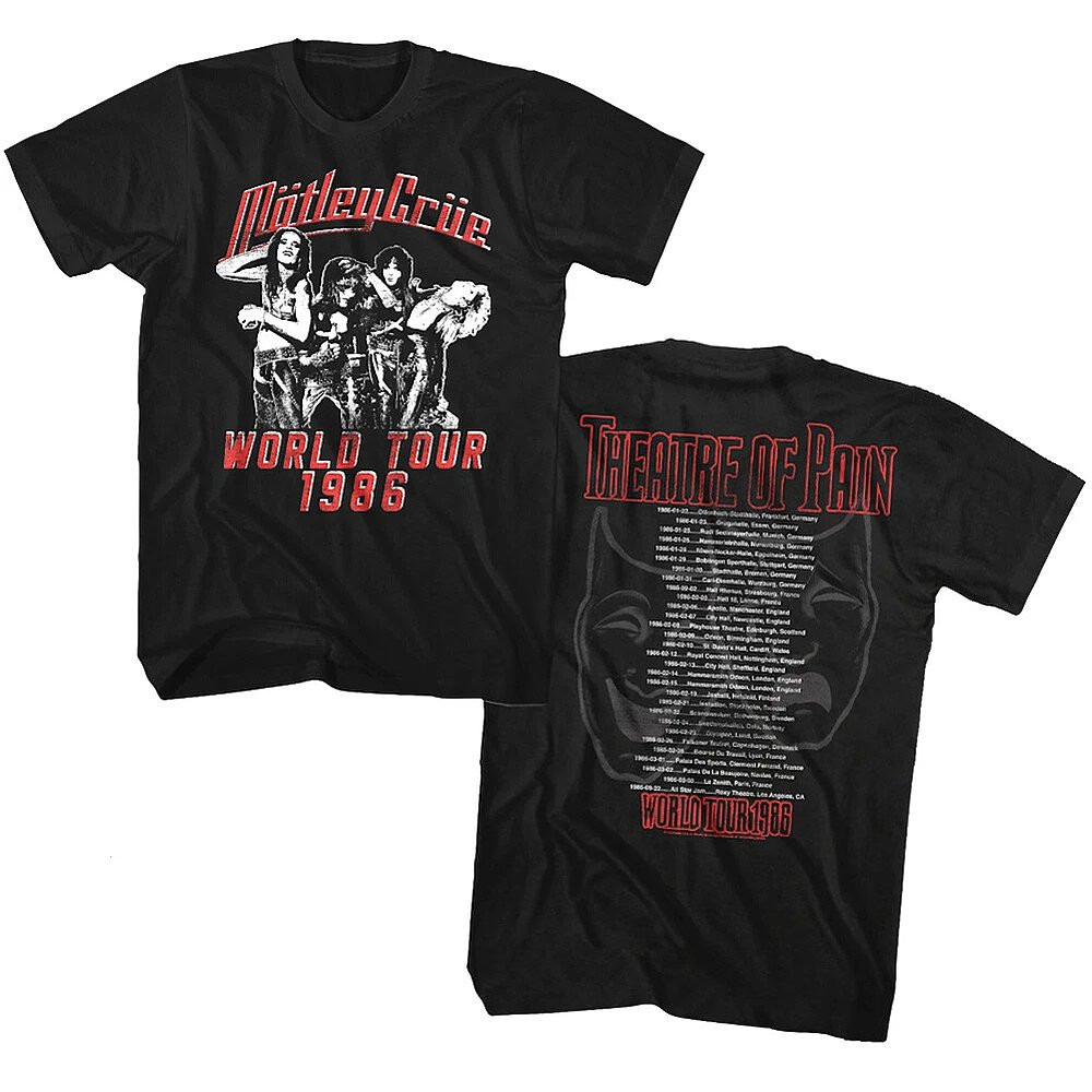 Motley Crue Theatre Of Pain World Tour 1986 Heavy Metal Rock Band T-Shirt Best Gift For Fans