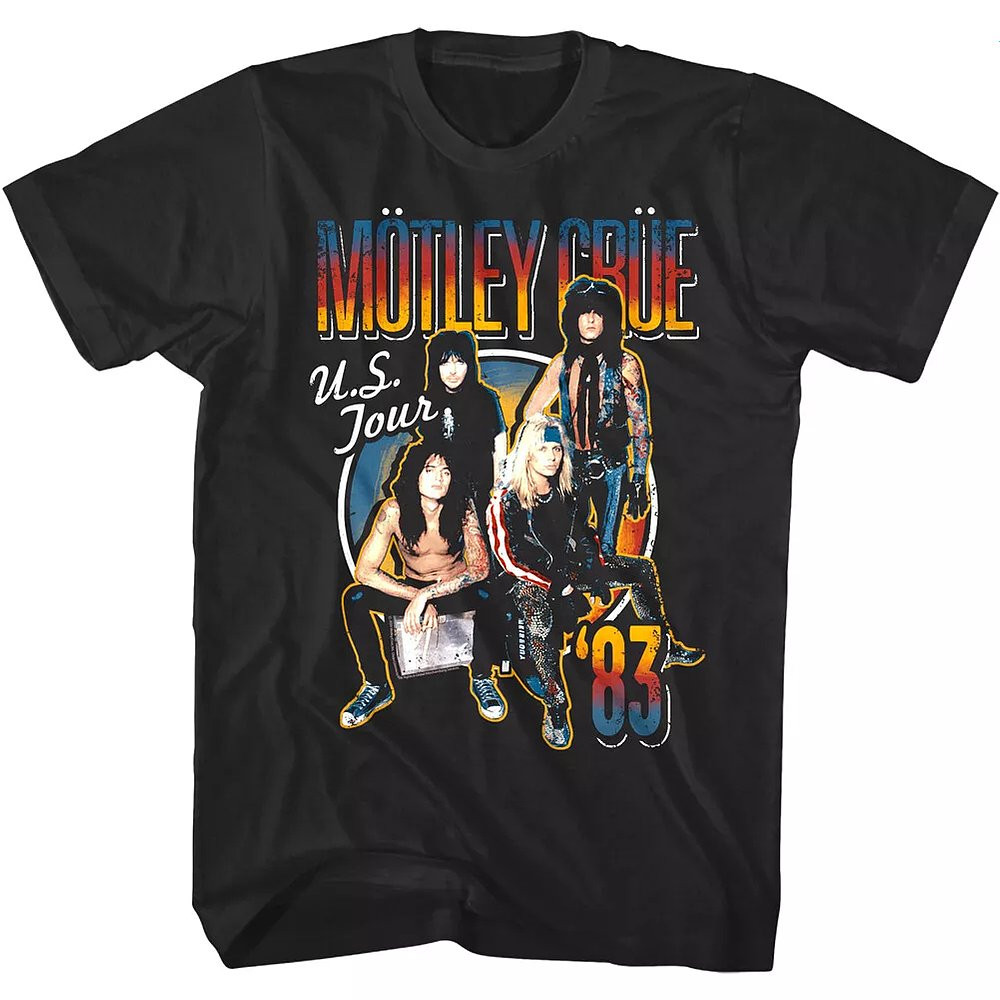 Motley Crue US Tour 1983 T-Shirt Vintage Rock Merch Best Gift For Music Fans