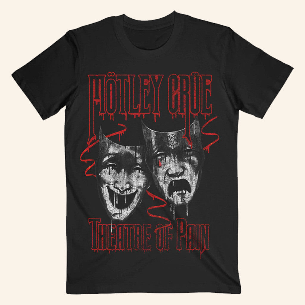 Motley Merch Theatre Of Pain Rustic Drip T-Shirt Gifts For Husband Motley Merch Theatre Of Pain Rustic Drip T-Shirt Gifts For Husband