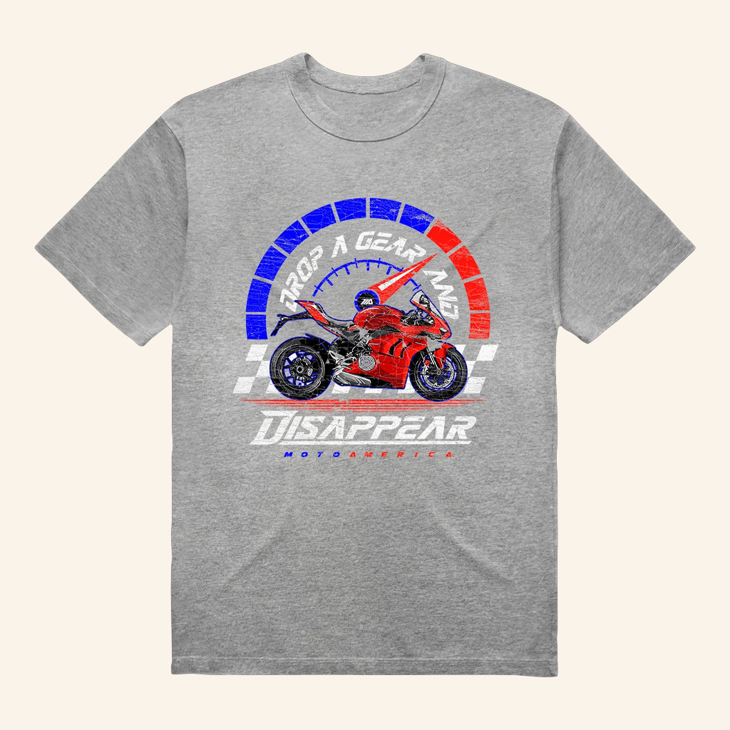 MotoAmerica Merch Drop A Gear T-Shirt Christmas Presents For Boyfriend