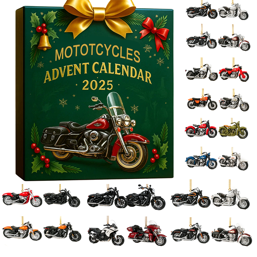 Motorcycles Advent Calendar 2025 Christmas Countdown Decor Motorcycle Gifts For Him