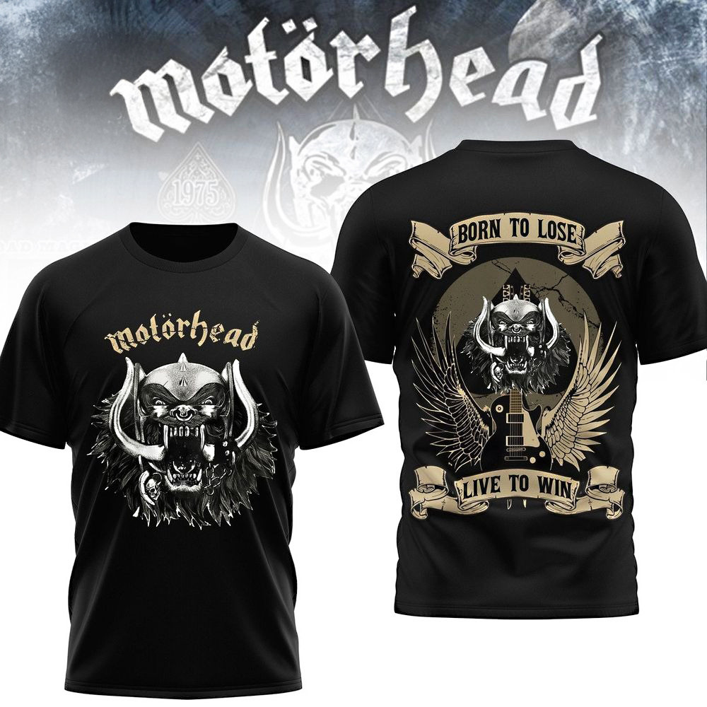 Motorhead Born To Lose 3D T-Shirt Music Lover Gifts For Him