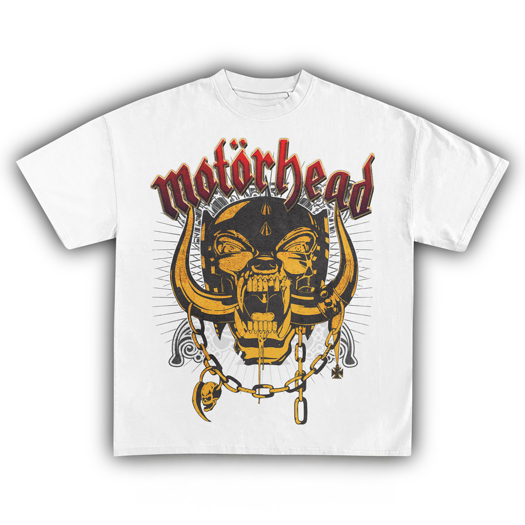 Motorhead Vintage White T-Shirt Motorhead Merch Cool Gifts For Music Lovers-1
