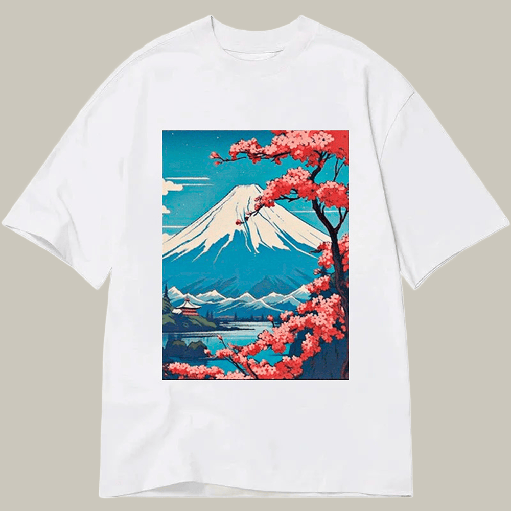 Mount Fuji Japan Classic T-Shirt Japanese Art Shirt Unique Gifts For Nature Lovers