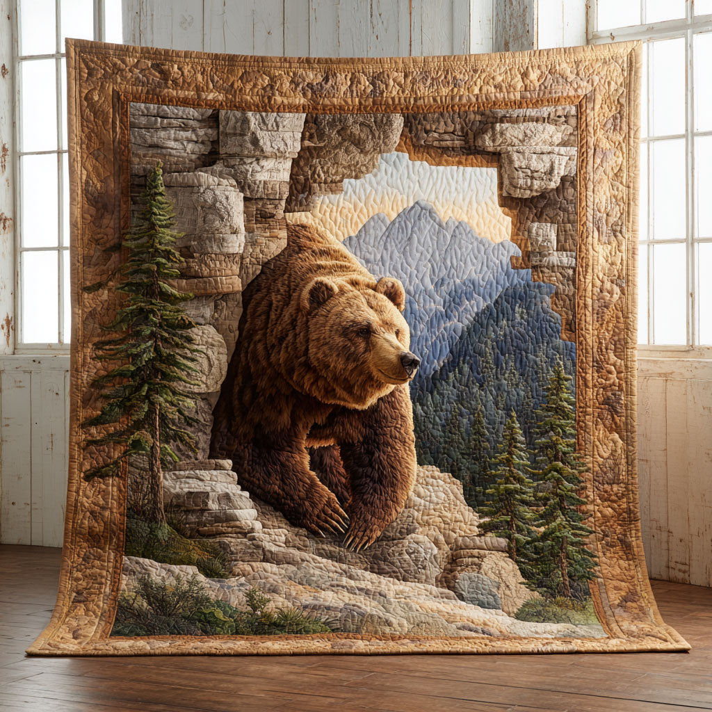Mountain Bear Quilt Classic Quilt Blanket for Cozy and Warm Nights
