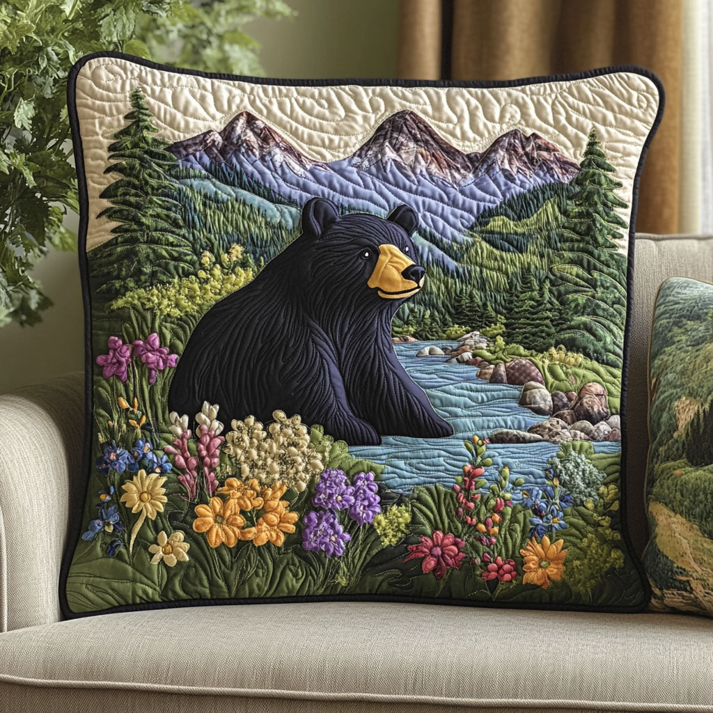 Mountain Bear Quilt Pillow Case Soft Pillowcase Gift That Brings Sweet Dreams