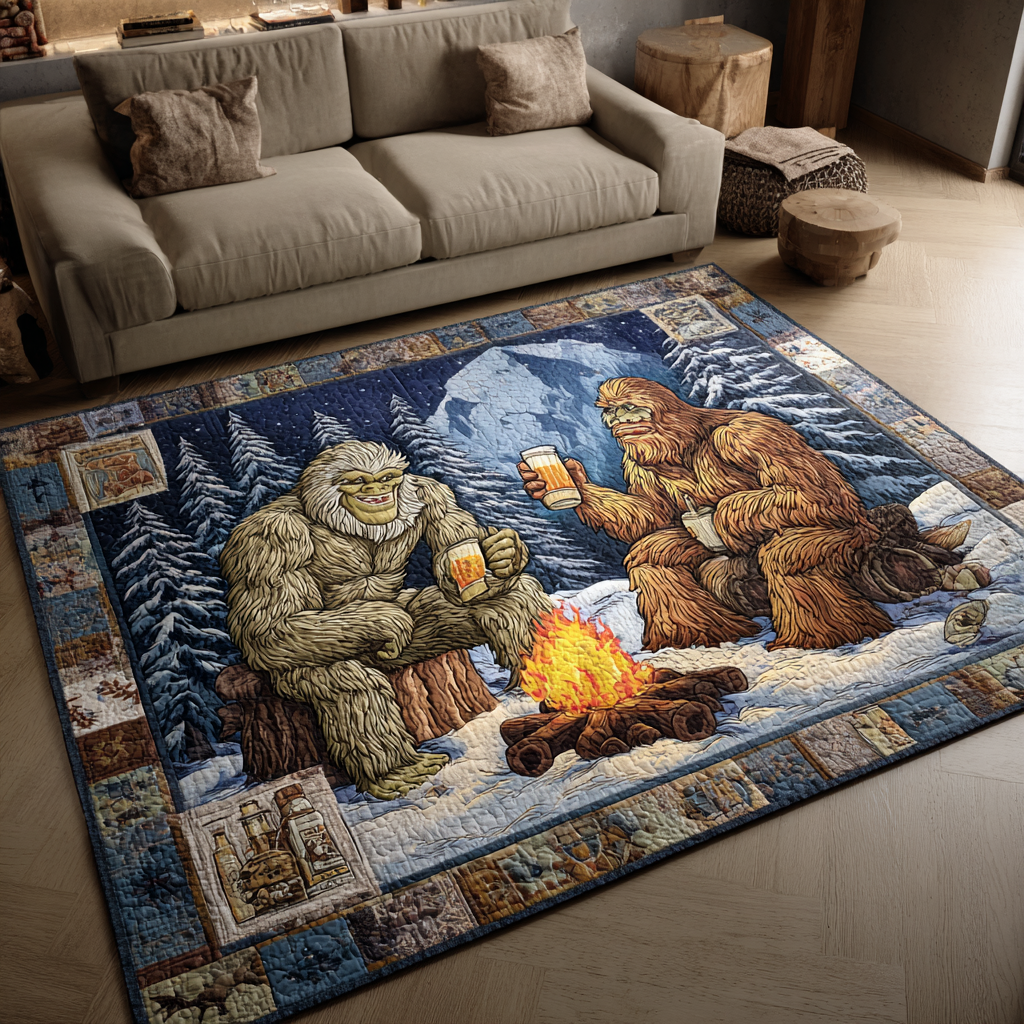 Mountain Bigfoot Area Rug Dining Table Decor Gifts For Bigfoot Lovers