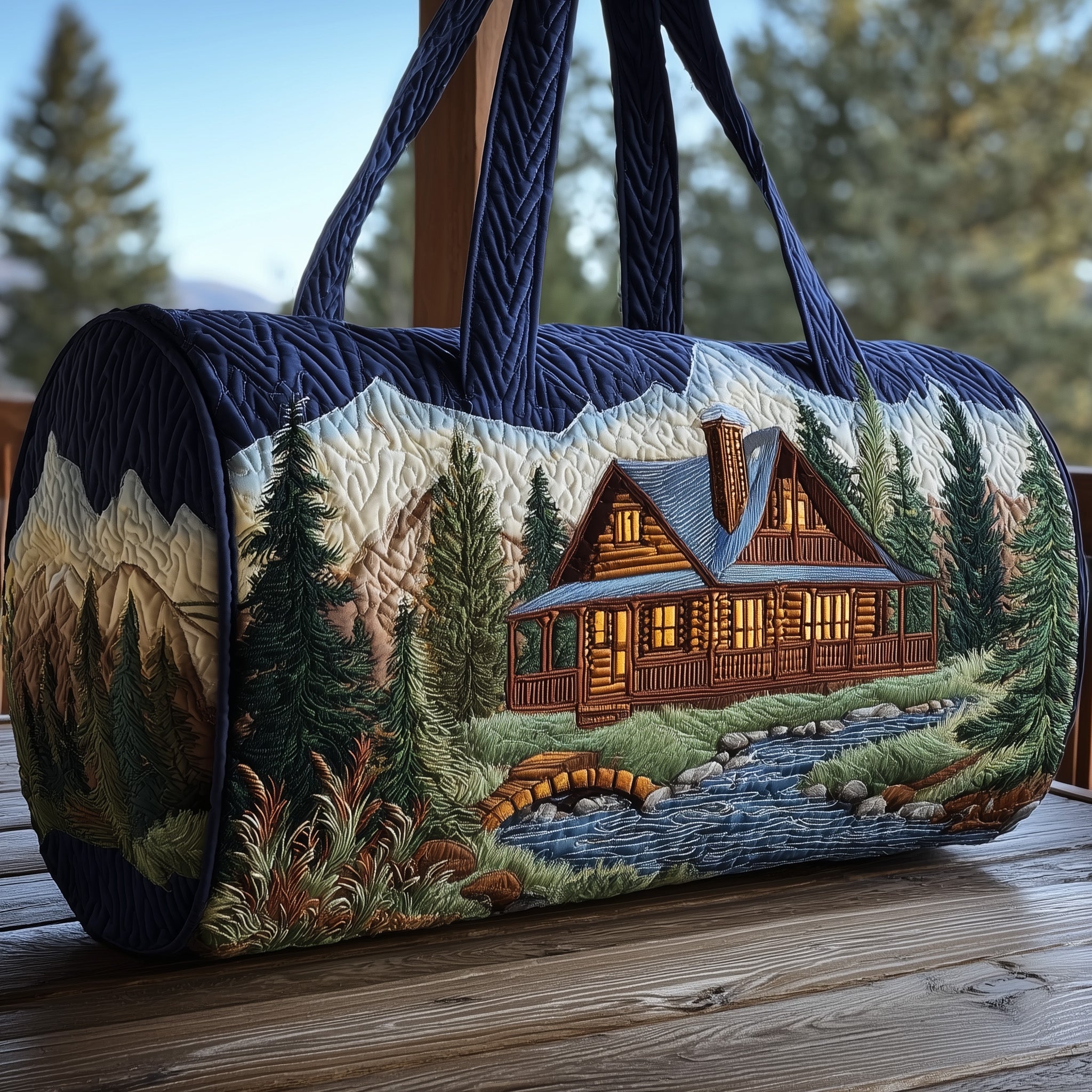 Mountain Cabin Quilted Duffle Bag Practical And Versatile