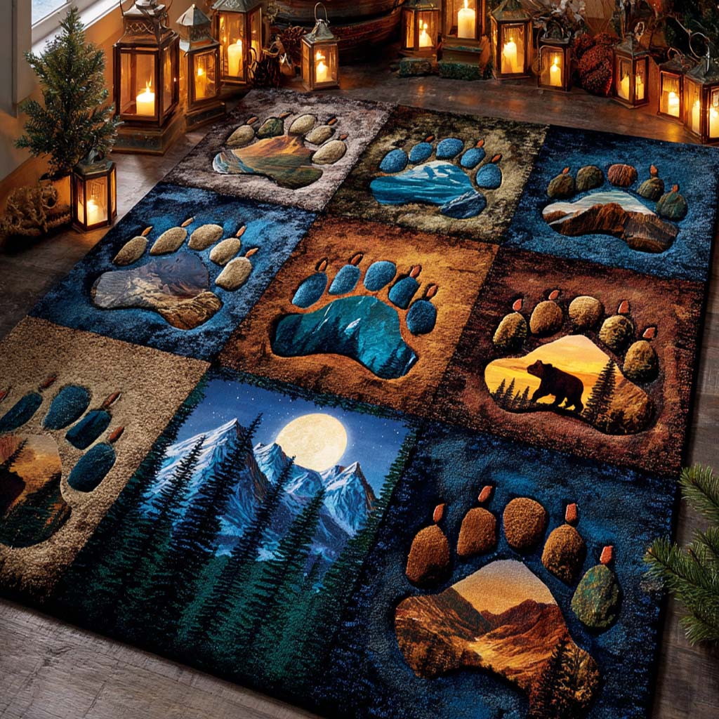 Mountain Echo Area Rug Outdoor Decor Bear Gifts For Him