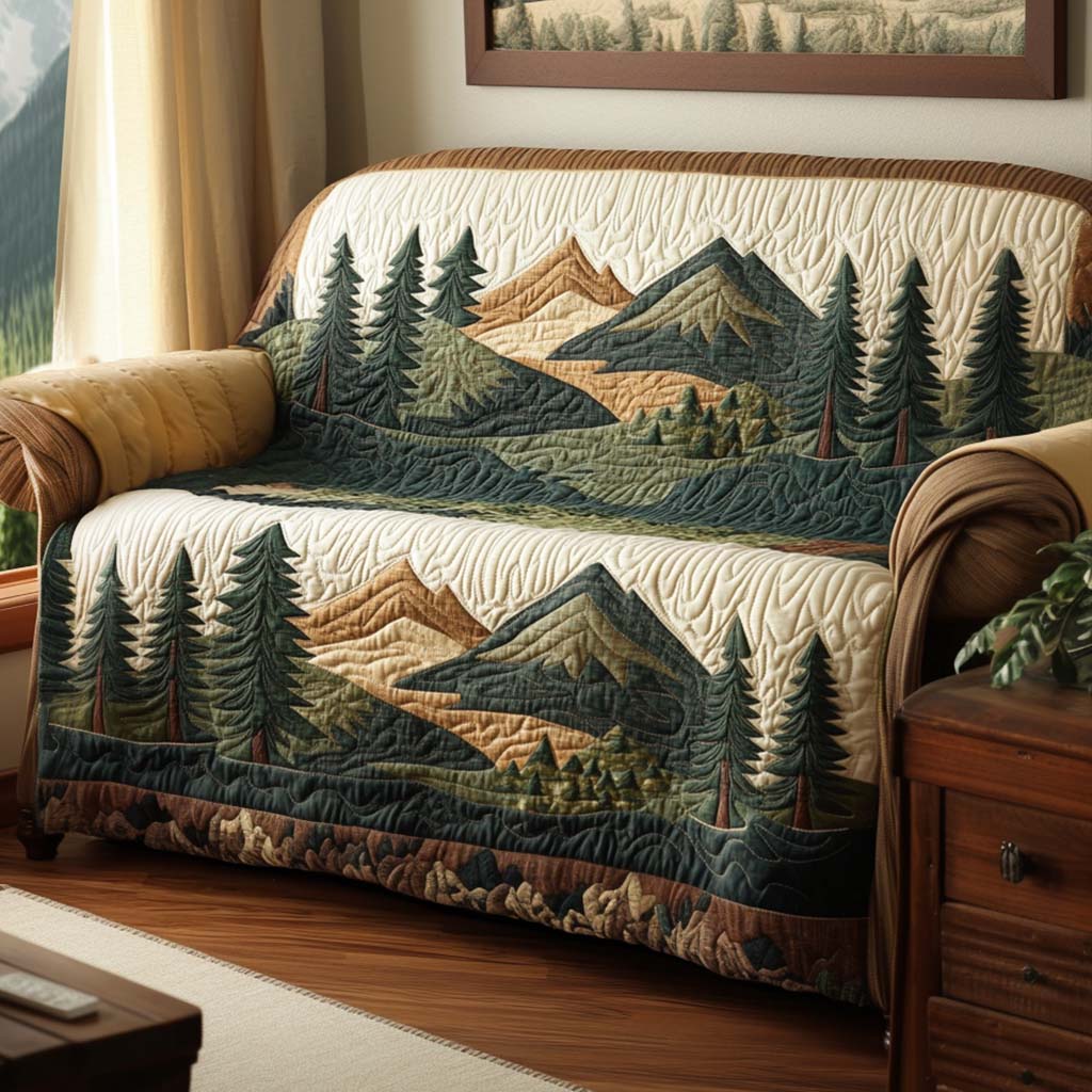 Mountain Echo Quilted Sofa Cover Living Room Decor Ideas Christmas Gifts For Deer Hunters
