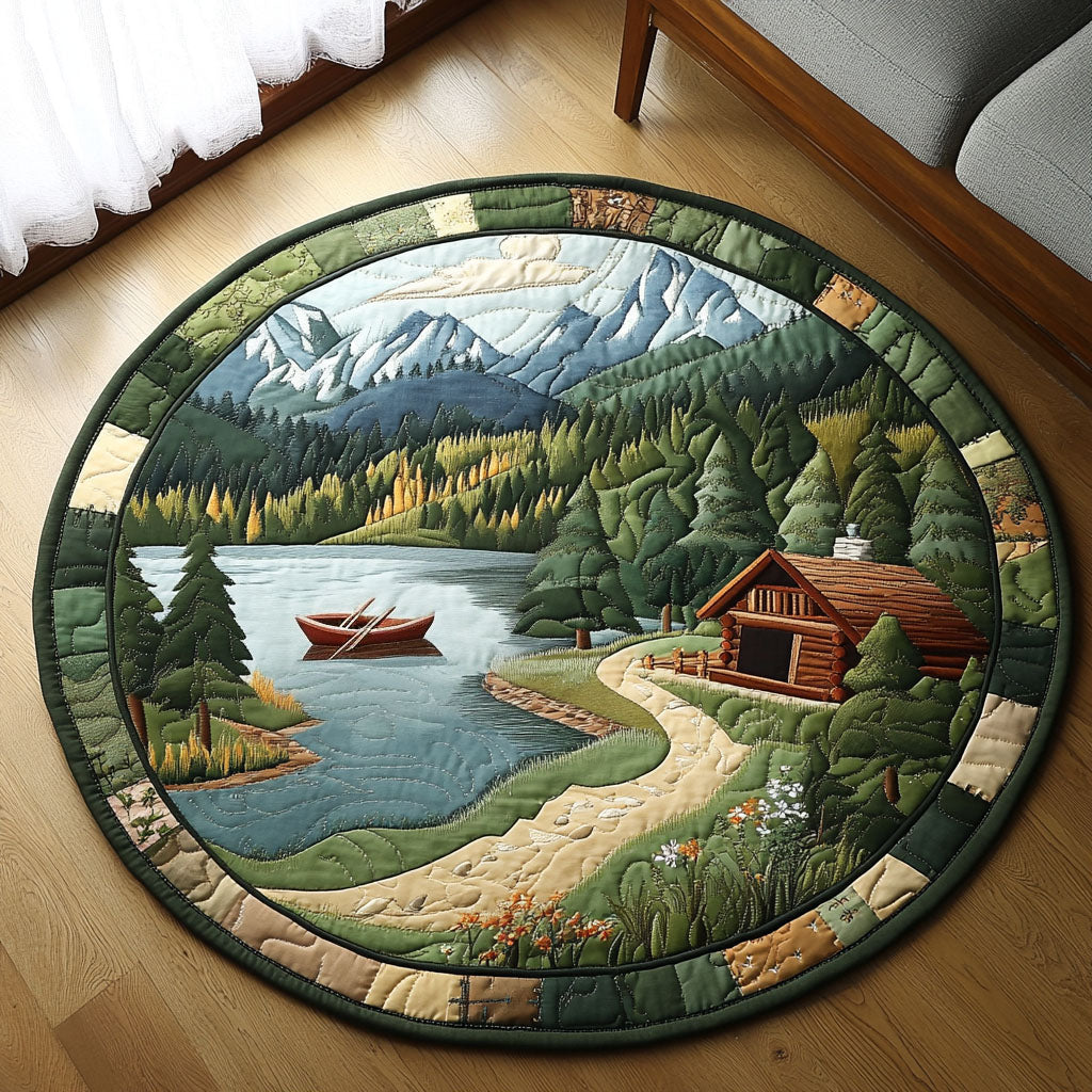 Mountain Escape Quilted Round Mat Front Door Entryway Ideas Christmas Tree Skirt For Mini Tree