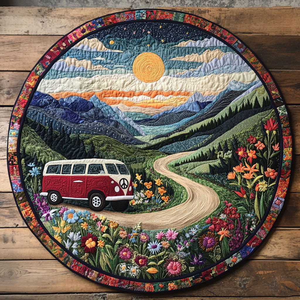 Mountain Escape Quilted Round Mat Front Entryway Ideas Xmas Ideas For Wife