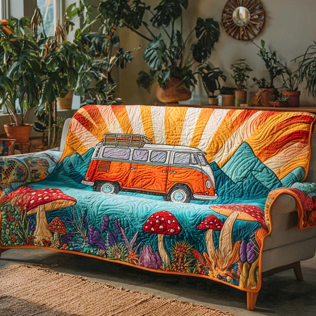 Mountain Escape Quilted Sofa Cover Indoor Decorations Best Gifts For The Hippie In Your Life
