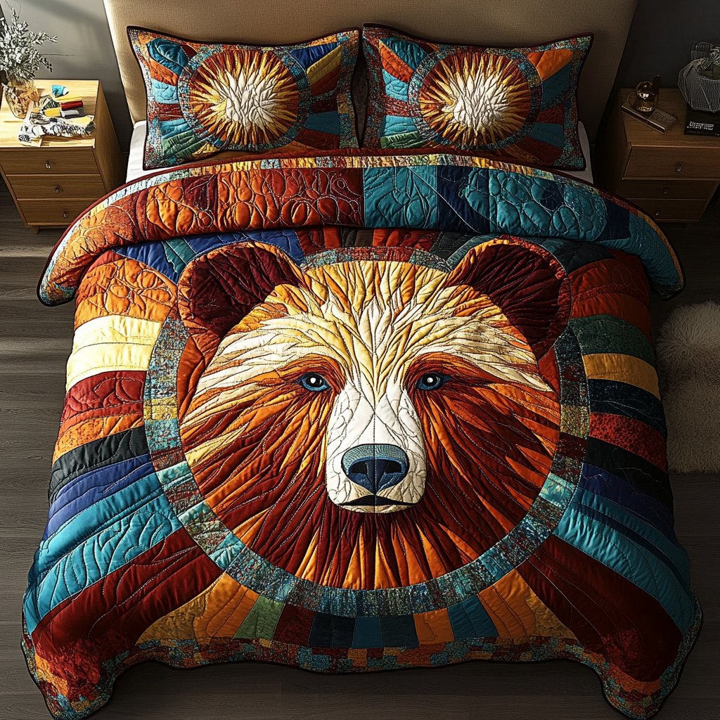 Mountain King Quilted Bedding Set Bed Decorations Unique Nature Lover Gifts