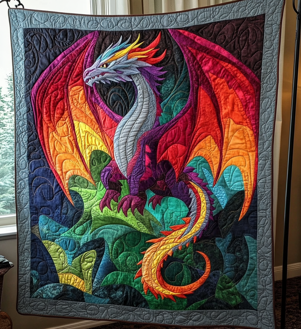 Mountain King Quilted Blanket Gift For Dragon Lover