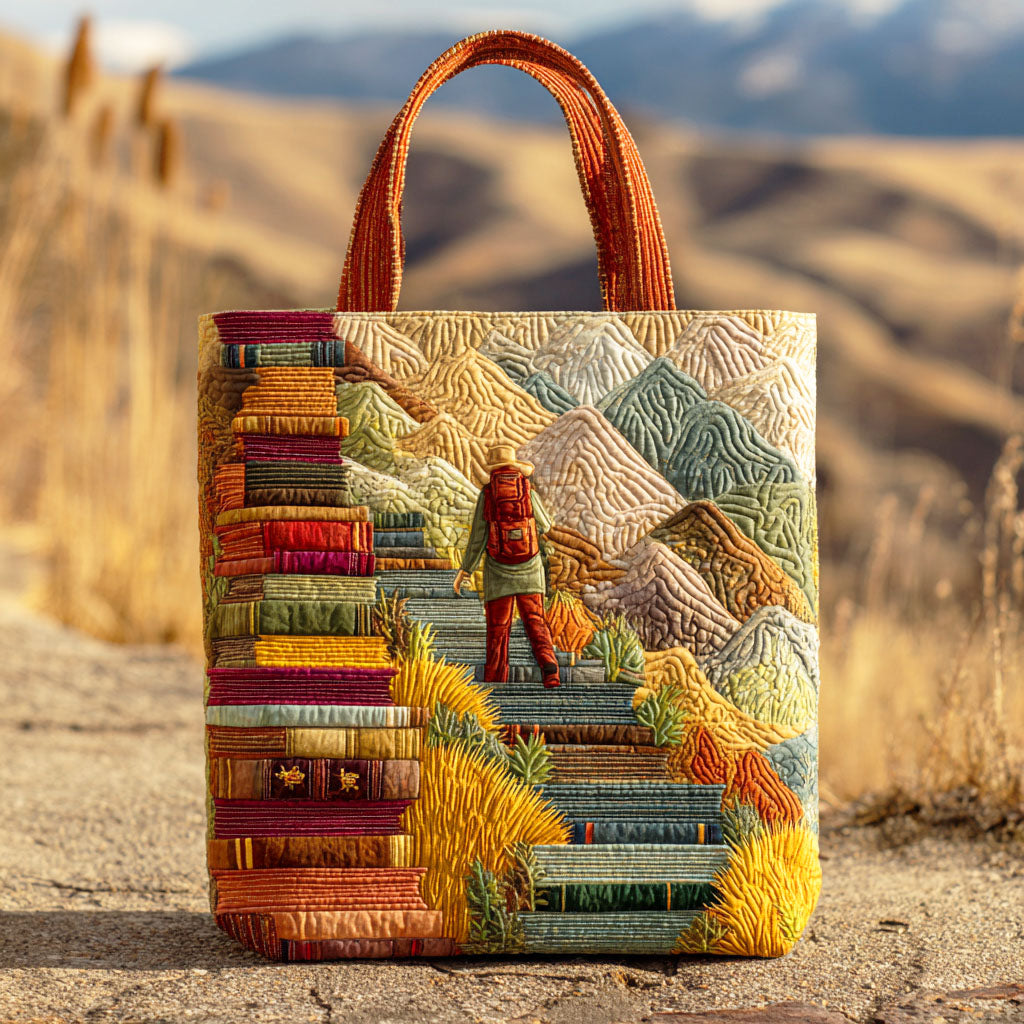Mountain of Stories Quilted Tote Bag Book Presents For Best Friends